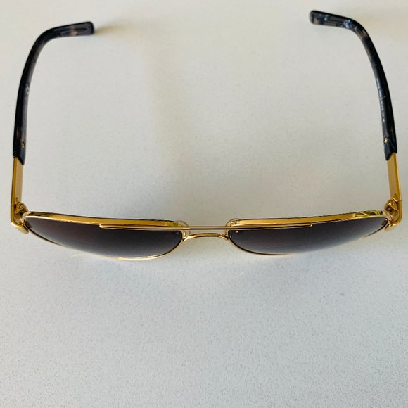 Tory Burch T-Logo Polarized Aviator Sunglasses, 57mm, Gold Brown main image 6